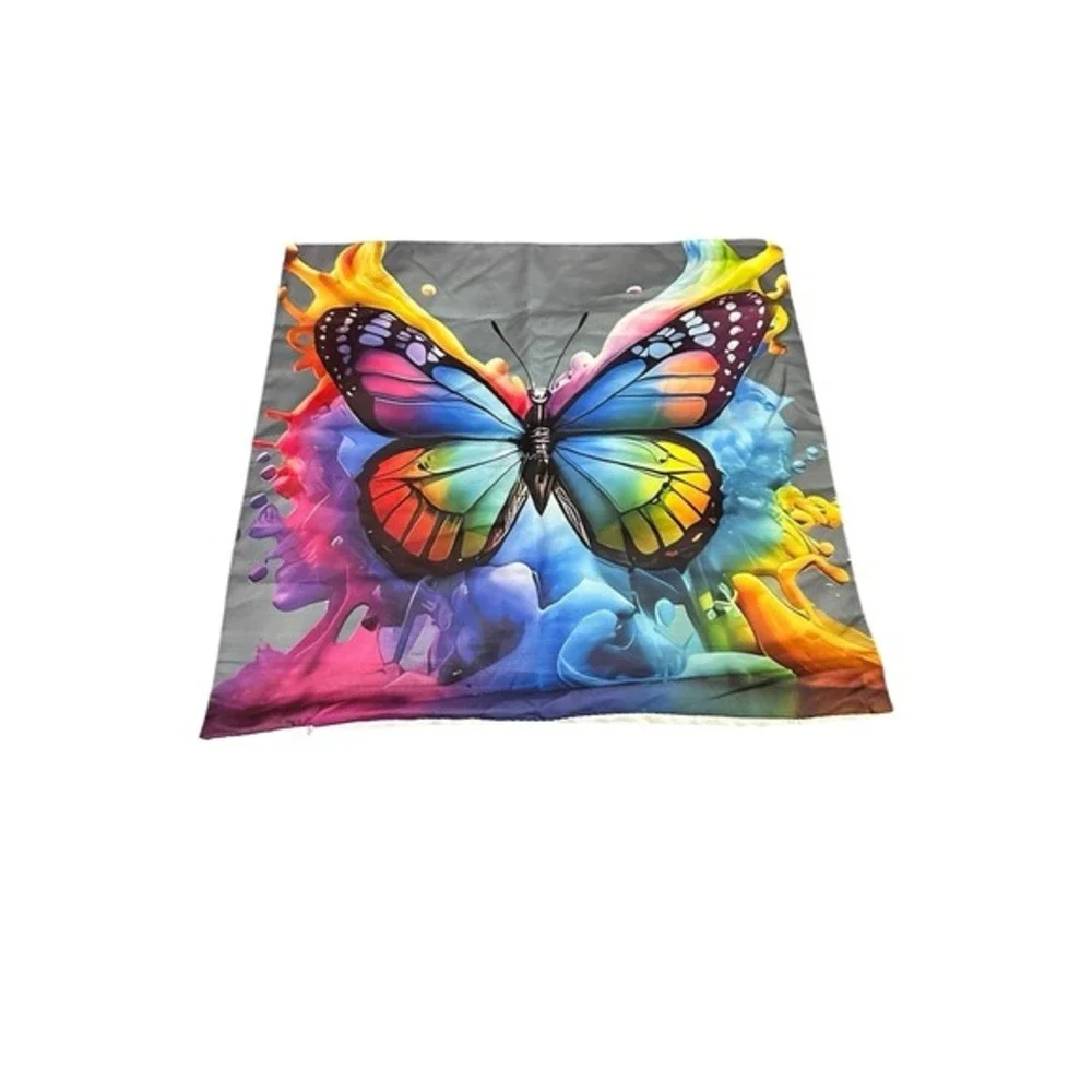NEW‎ 1 throw pillow cover 18X18 inches CASE / COVER ONLY butterfly